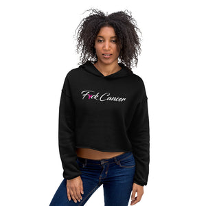 Womans F Cancer Crop Hoodie